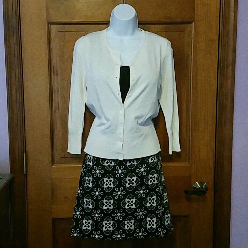 Ann Taylor Loft embroidered mini skirt.
